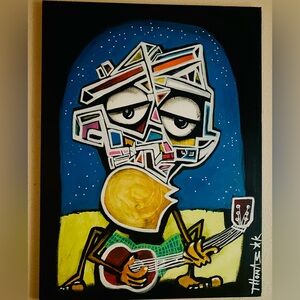 Colorful Abstract Musician Canvas Art “Finding The Note”